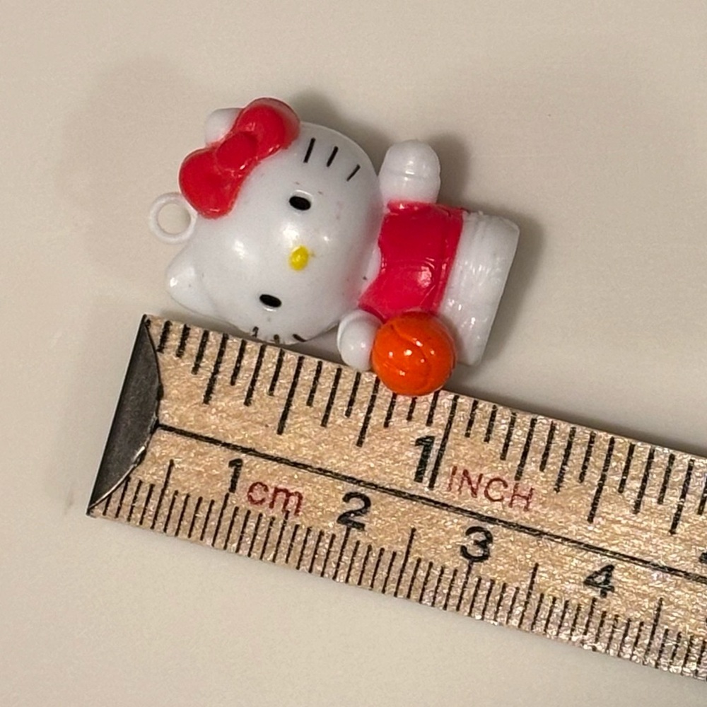 Vintage Hello Kitty Sports Mini Charm Lot Sanrio Tennis Baseball Basketball 1” - Picture 5 of 5